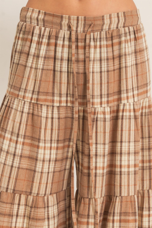 PANTS - FLANNEL WIDE LEG - Mocha