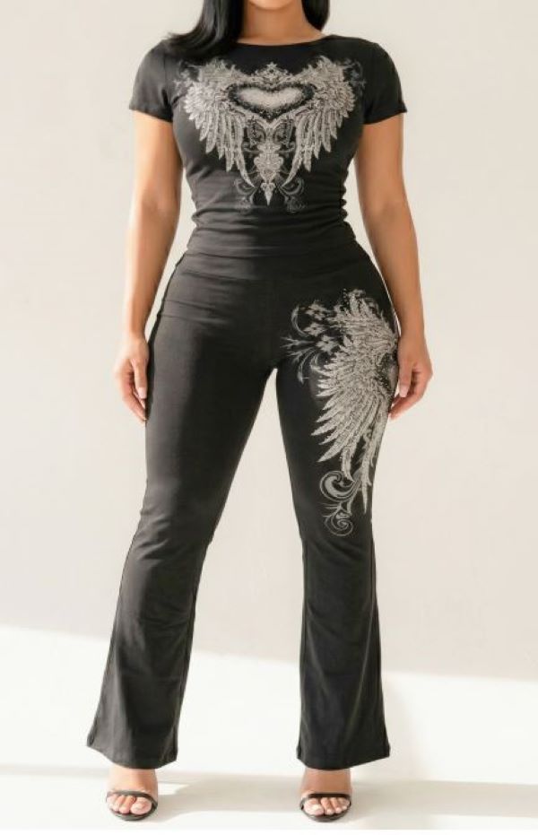 PANTS - PALAZZO HEART Stones