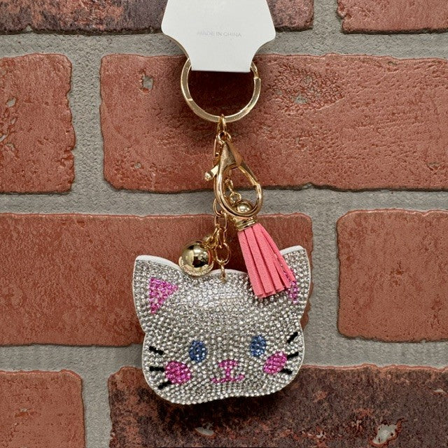 KEYCHAIN - BLING CAT FACE