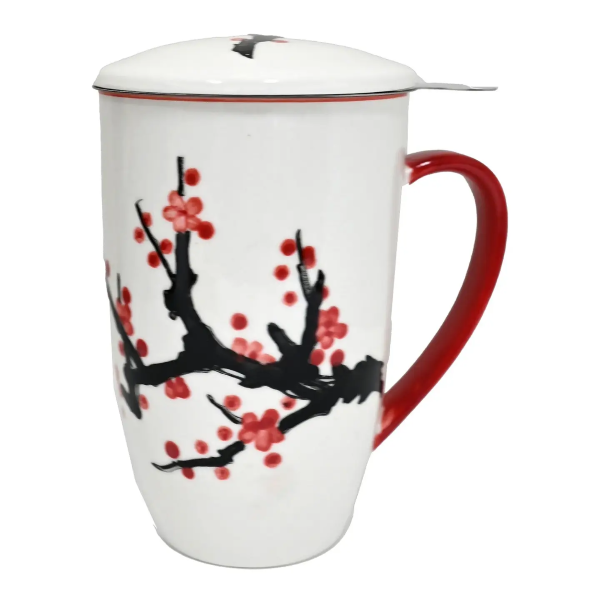 MUG - CHERRY BLOSSOM With LID
