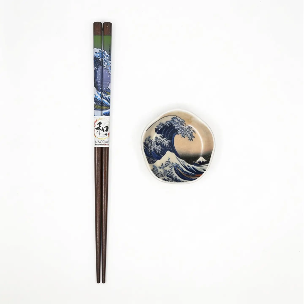 CHOPSTICK - PAIR WAVE SAUCE DISH