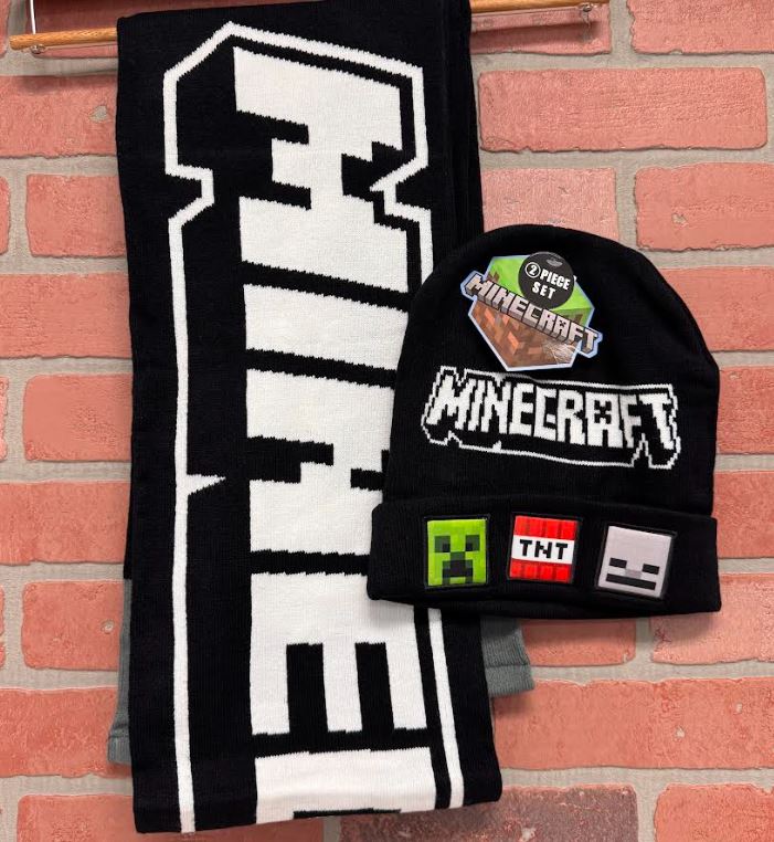 Beanie And Scarf Set- Minecraft
