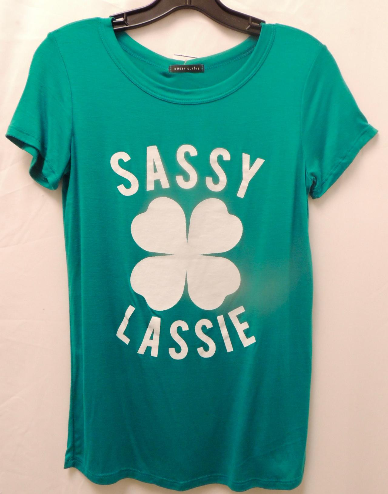 Jr Tshirt Sassy Lassie Green-hotRAGS.com