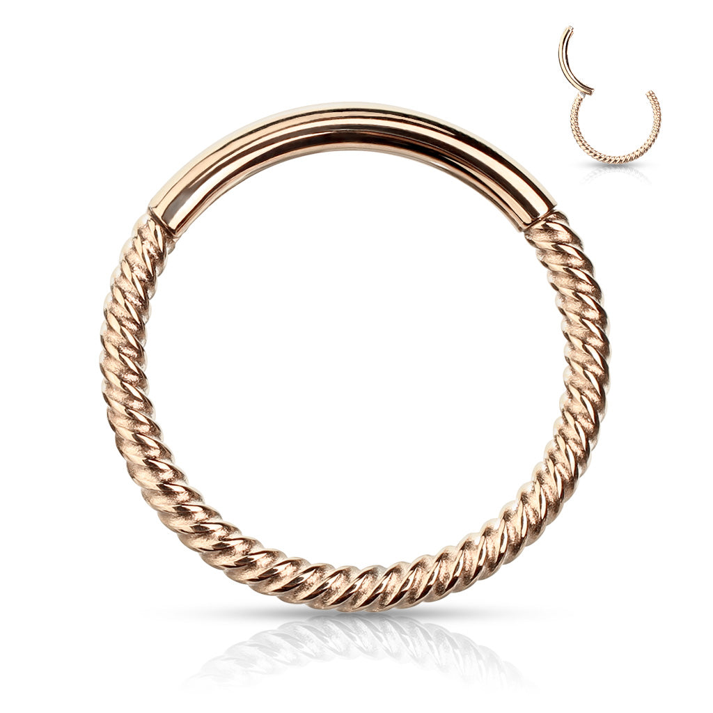 Nose - Groove 18g - Rose Gold-hotRAGS.com