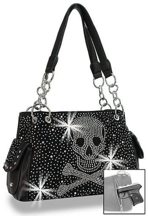 Skull Design Rhinestone Handbag-hotRAGS.com