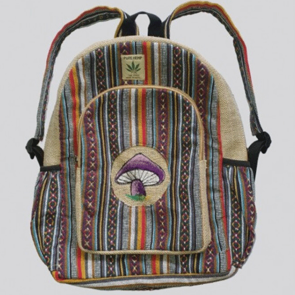 Backpack Hemp Mushroom Center-hotRAGS.com