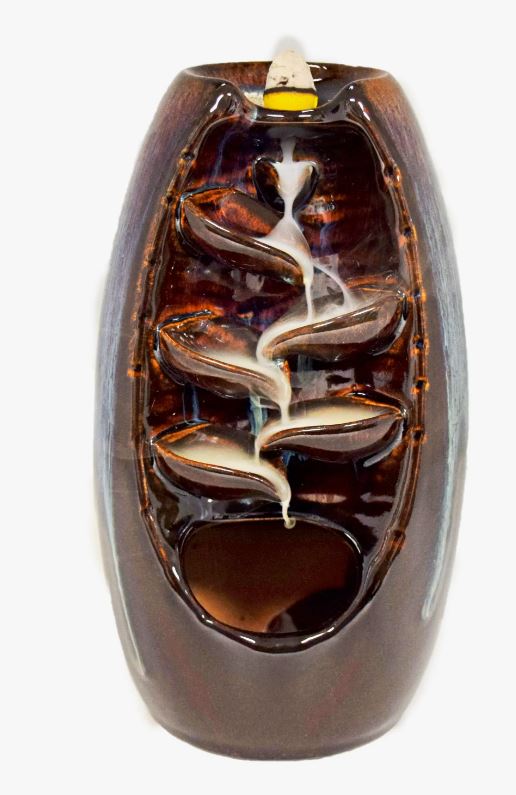 Cone Burner Backflow - Brown Blue Streaks-hotRAGS.com