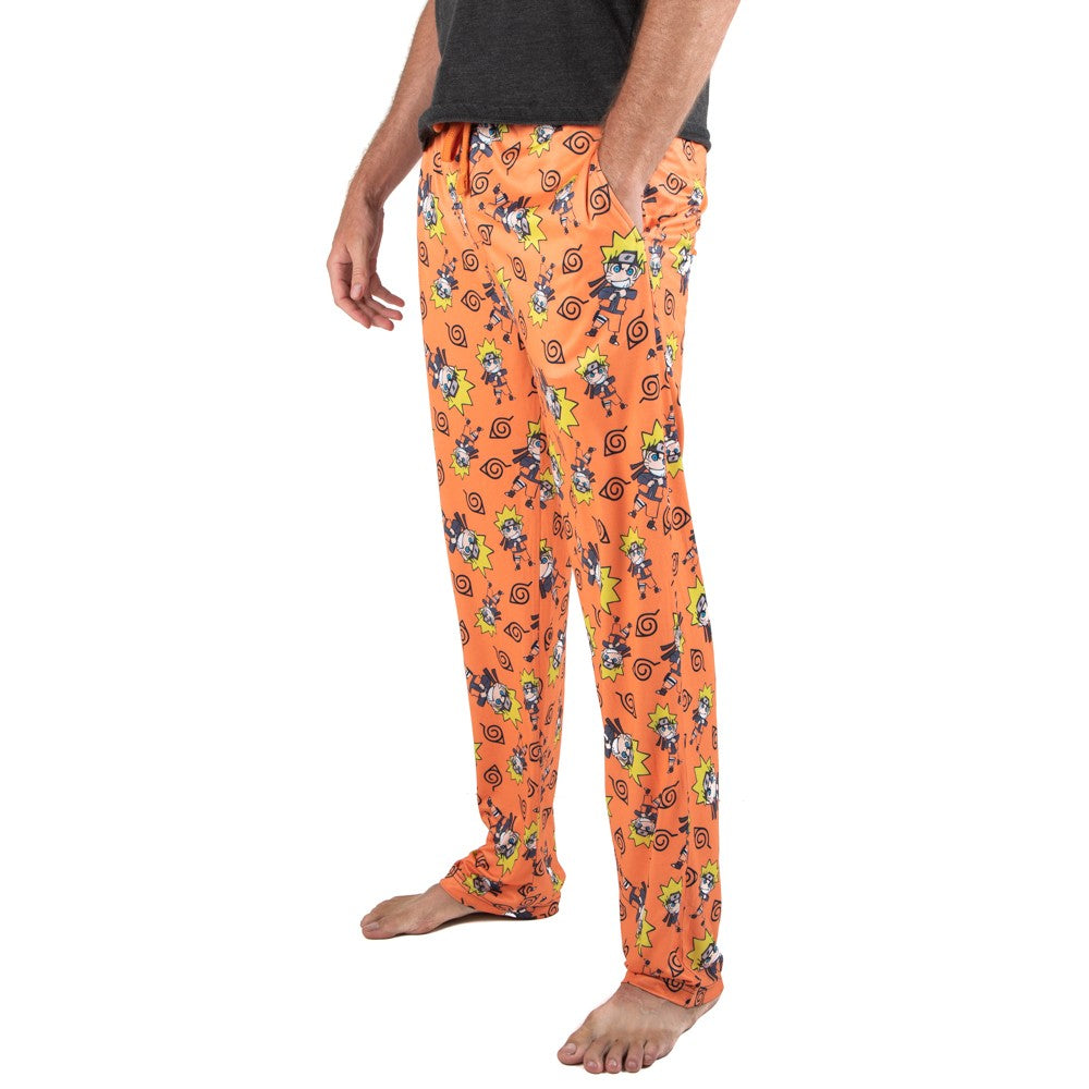 Naruto Aop Sleep Pants - Orange-hotRAGS.com