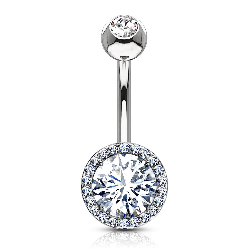 Belly Ring - Small Cz And Large Cz-hotRAGS.com