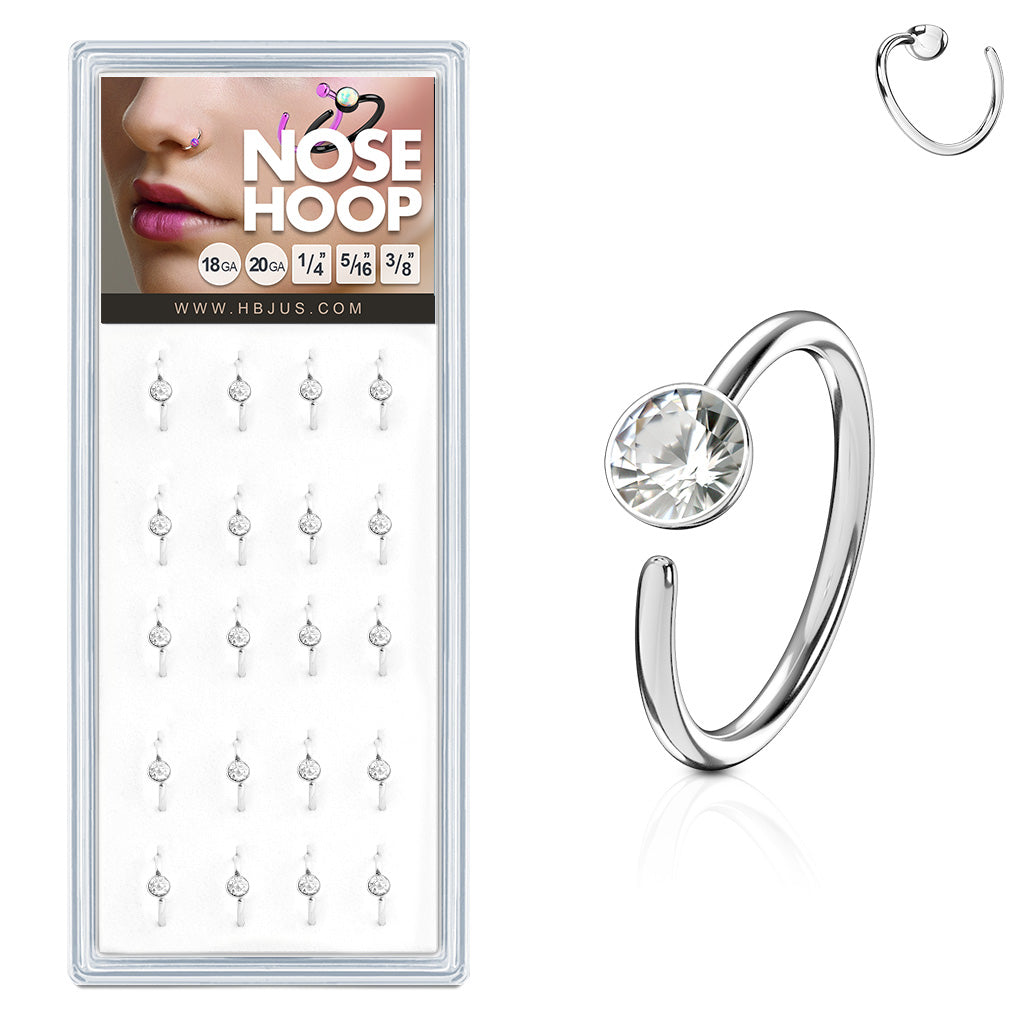 Nose Ring Gem Silver-hotRAGS.com