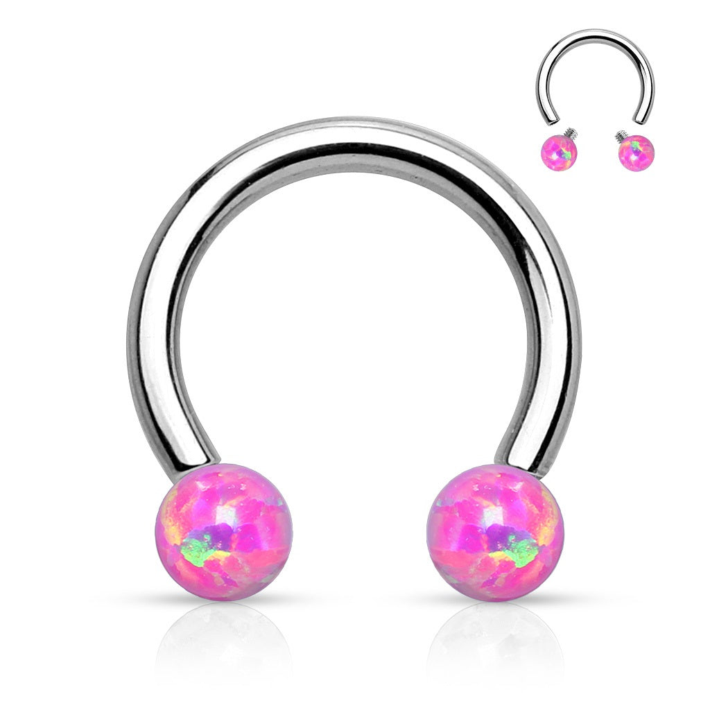 Horseshoe - 16g - Opal Pink-hotRAGS.com