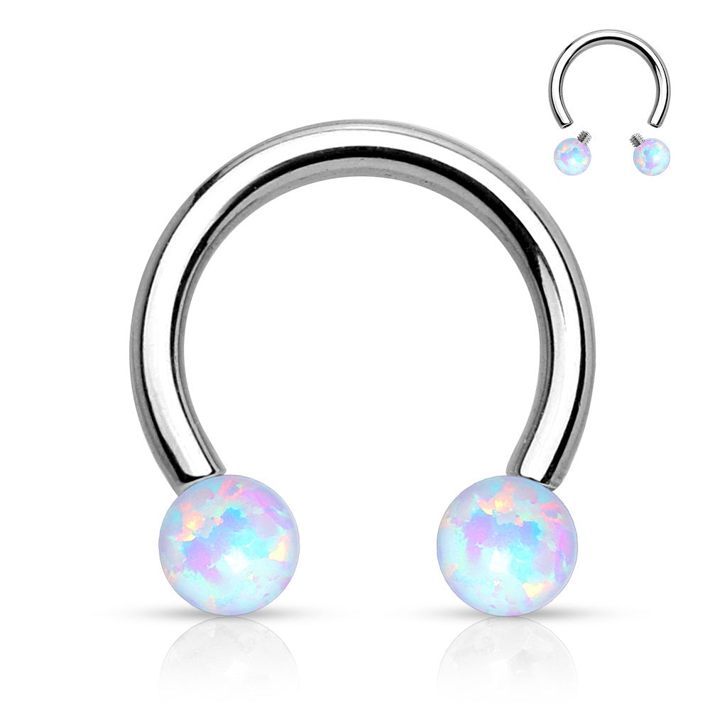 Horseshoe - 16g - Opal White-hotRAGS.com