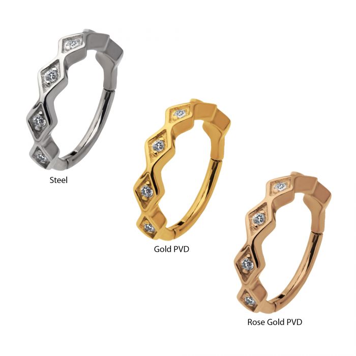 Cartilage - 16g Rosegold 6cz-hotRAGS.com