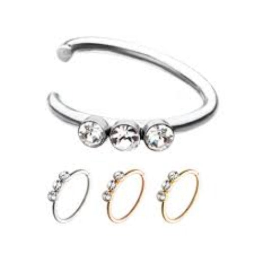 Captive - 18g 3 Stones - Clear-hotRAGS.com