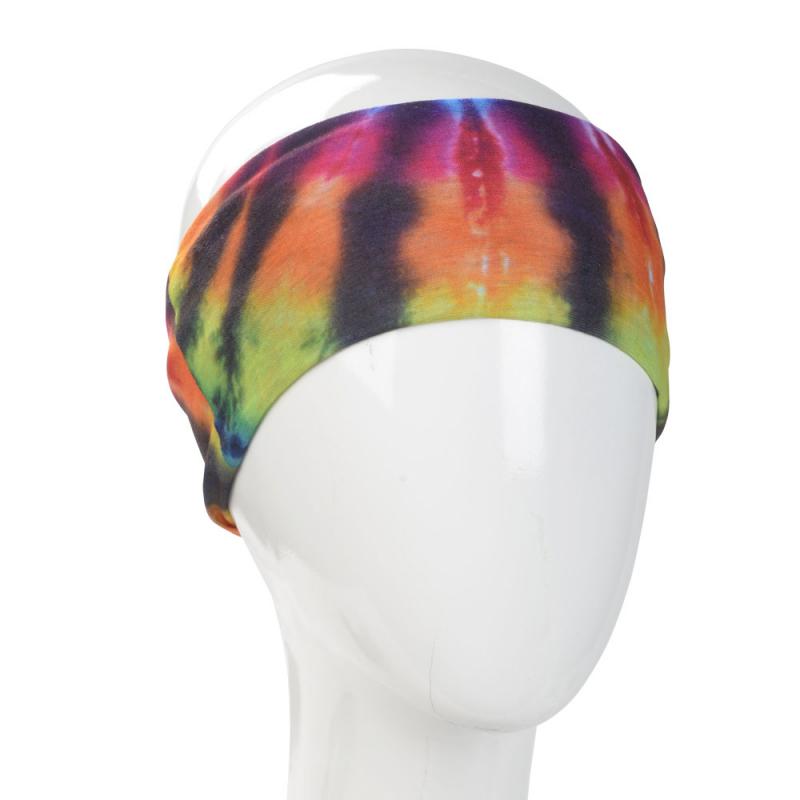 Headband Bandana Black Tie Dye Rainbow-hotRAGS.com