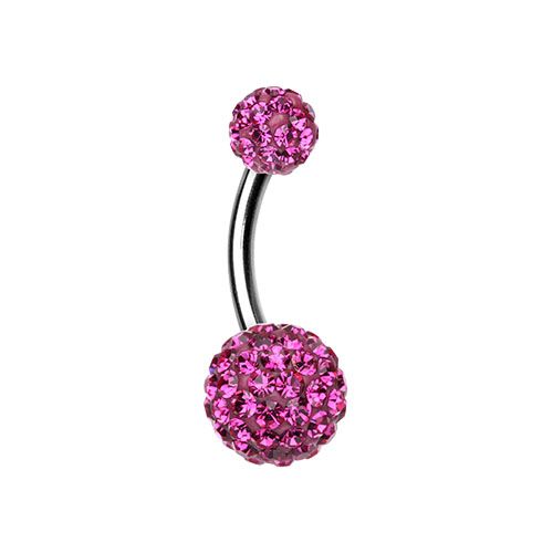 Belly Ring - Tiffany Fushia-hotRAGS.com