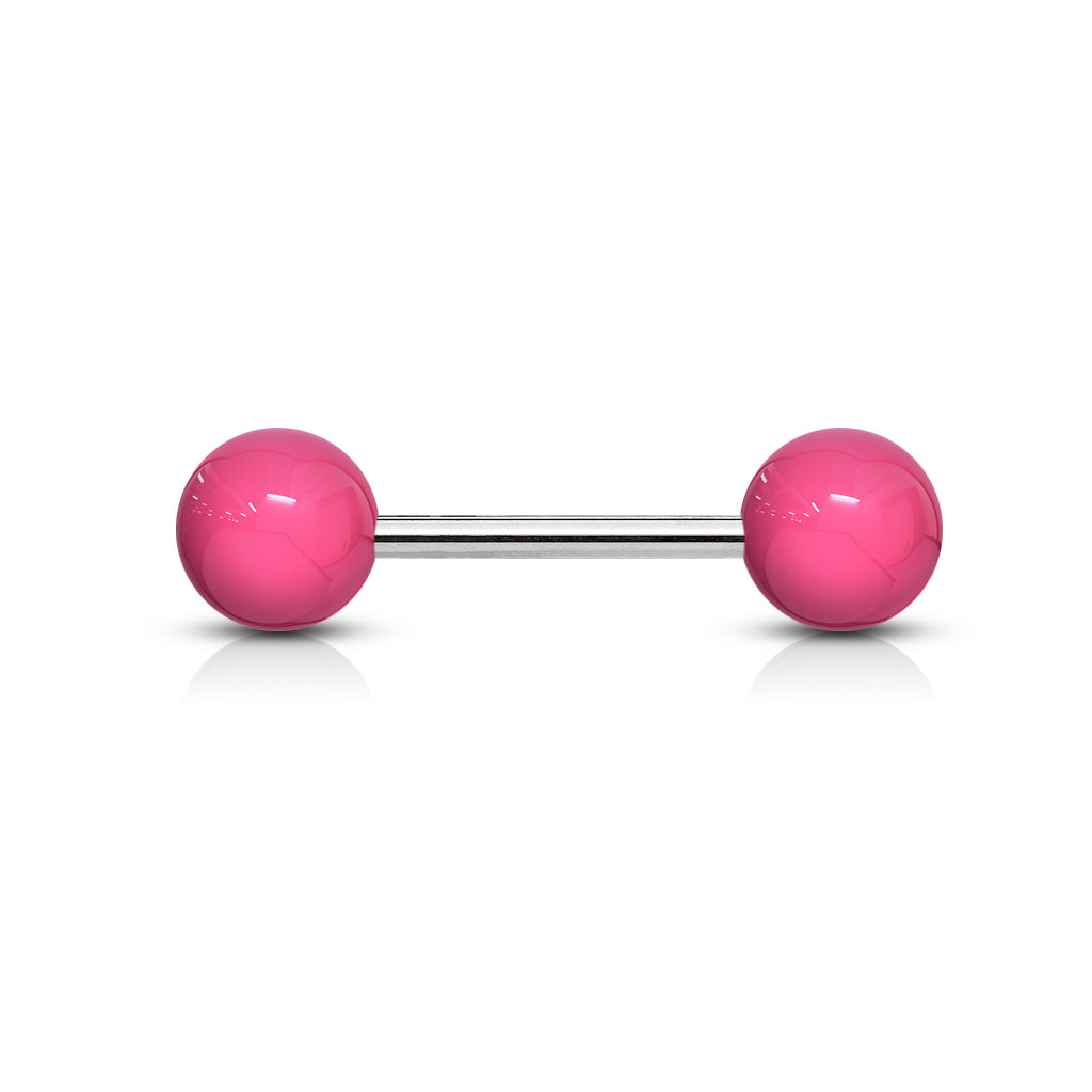 Barbell 14 G Pink Plastic Ball-hotRAGS.com