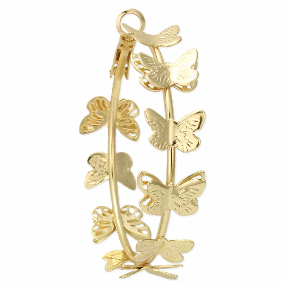 Butterfly Flutter Gold Hoop Earrings-hotRAGS.com
