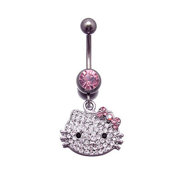 Belly Ring - Hello Kitty Crystal-hotRAGS.com