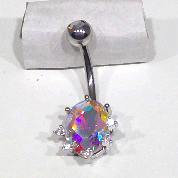 Belly Ring - Ab Cubic Zirconia-hotRAGS.com