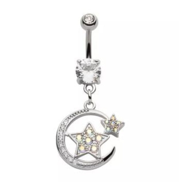 Belly Ring - Ab Stars Moon-hotRAGS.com