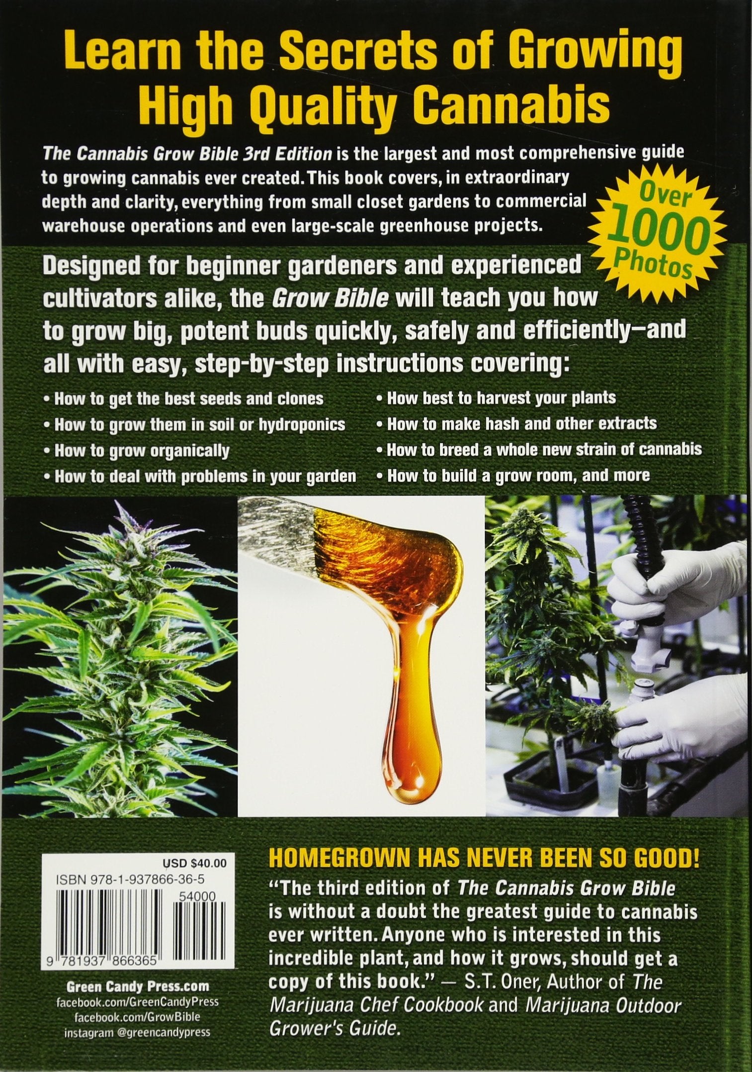 The Cannabis Grow Bible: The Definitive Guide to Growing Marijuana for Recreational and Medicinal Use-hotRAGS.com