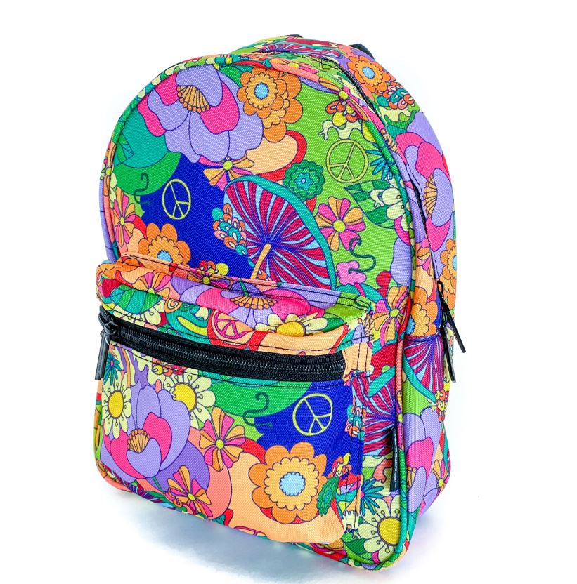 Mini Backpack - Wonderland - Flowers Mushrooms-hotRAGS.com