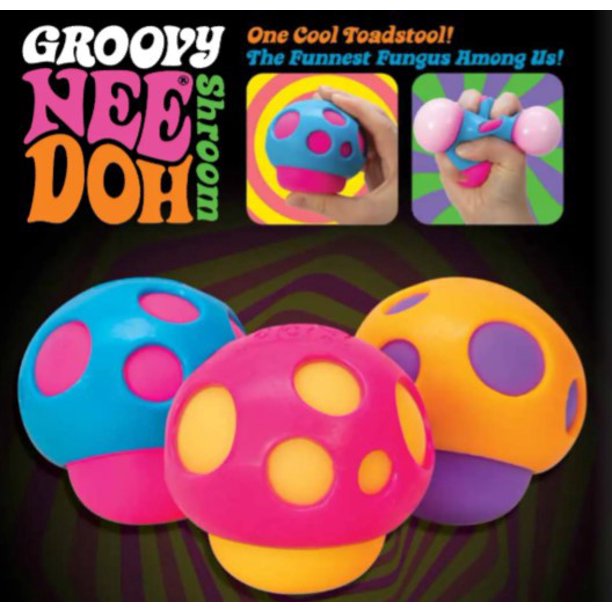 Needoh Groovy Shroom - 1 Random Color Stress Ball-hotRAGS.com