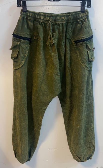 Pants Cotton Stonewashed Green-hotRAGS.com