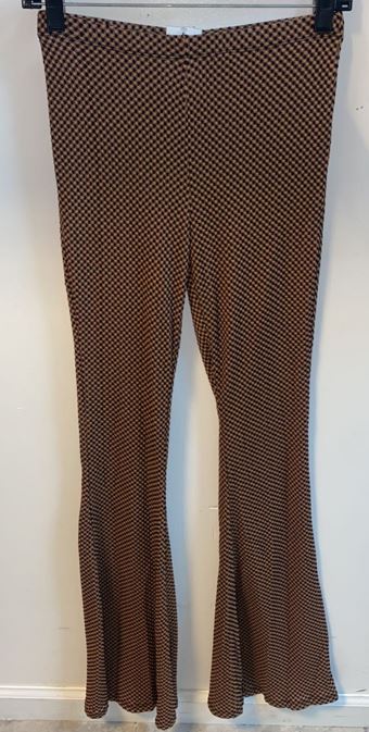 Pants Palazzo Gingham Brown-hotRAGS.com