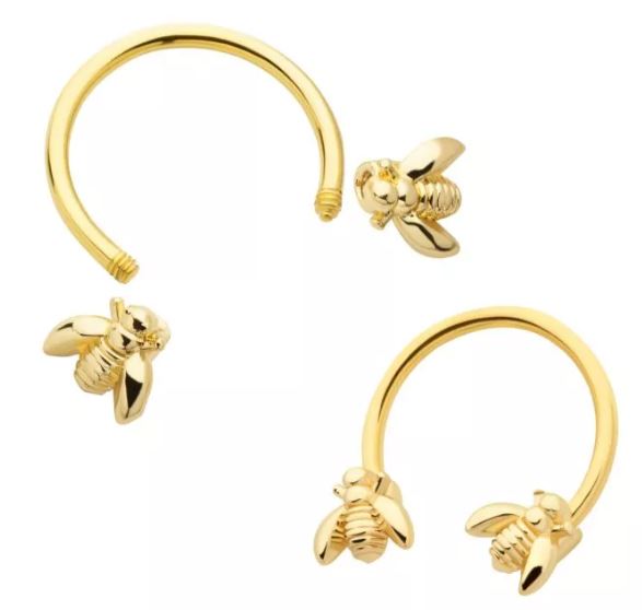 Horseshoe - 16g Bee Gold-hotRAGS.com