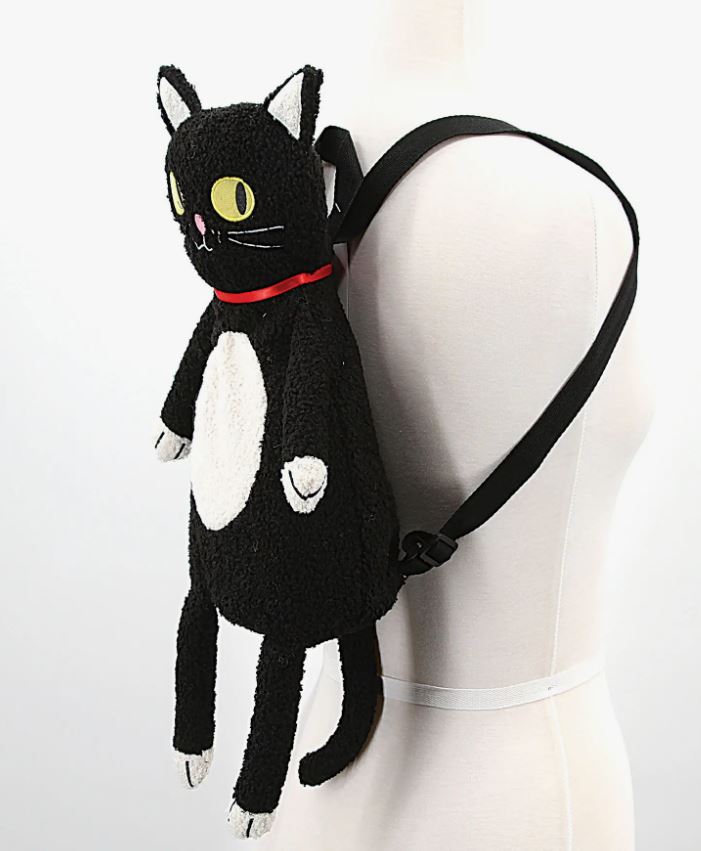 Furry Black Cat Backpack-hotRAGS.com