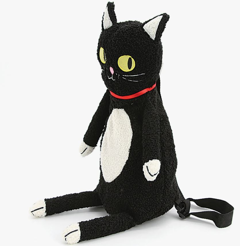Furry Black Cat Backpack-hotRAGS.com