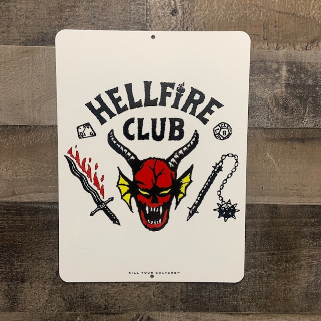 Sign Tin Hellfire Club Square-hotRAGS.com