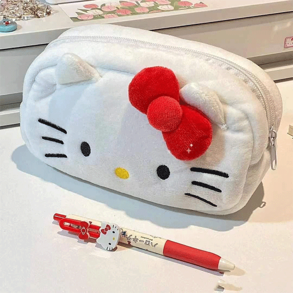 Cosmetic Bag - Plush Hello Kitty-hotRAGS.com