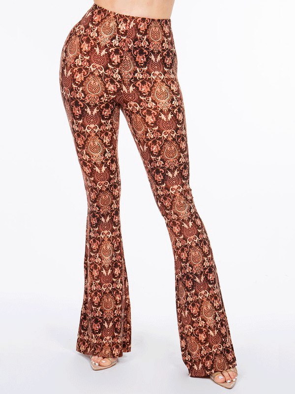 Palazzo Pants - Baroque Print-hotRAGS.com