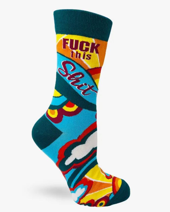 Socks - Fuck This Shit Ladies' Crew Socks-hotRAGS.com