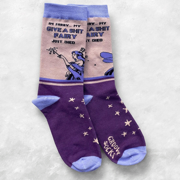 Socks Give A  SH*T Fairy-hotRAGS.com