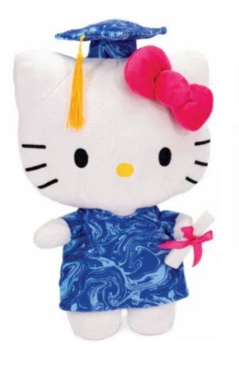 Hello Kitty in Graduation Cap and Gown Stuffed Plush-hotRAGS.com