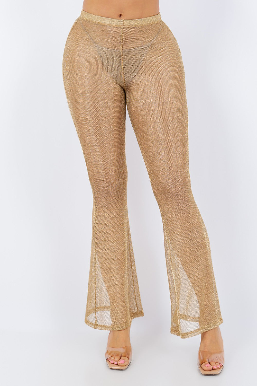 Palazzo Pants - Gold Mesh-hotRAGS.com