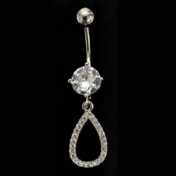 Belly Ring Clear Cz-hotRAGS.com