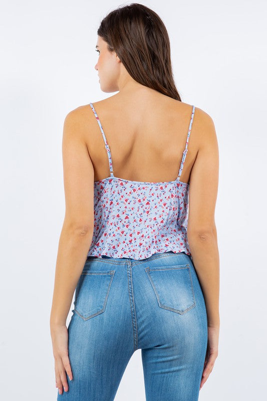 Jr Top Spaghetti Floral Print-hotRAGS.com