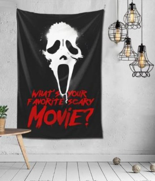 Ghostface What's Your Favorite Scary Movie Tapestry-hotRAGS.com