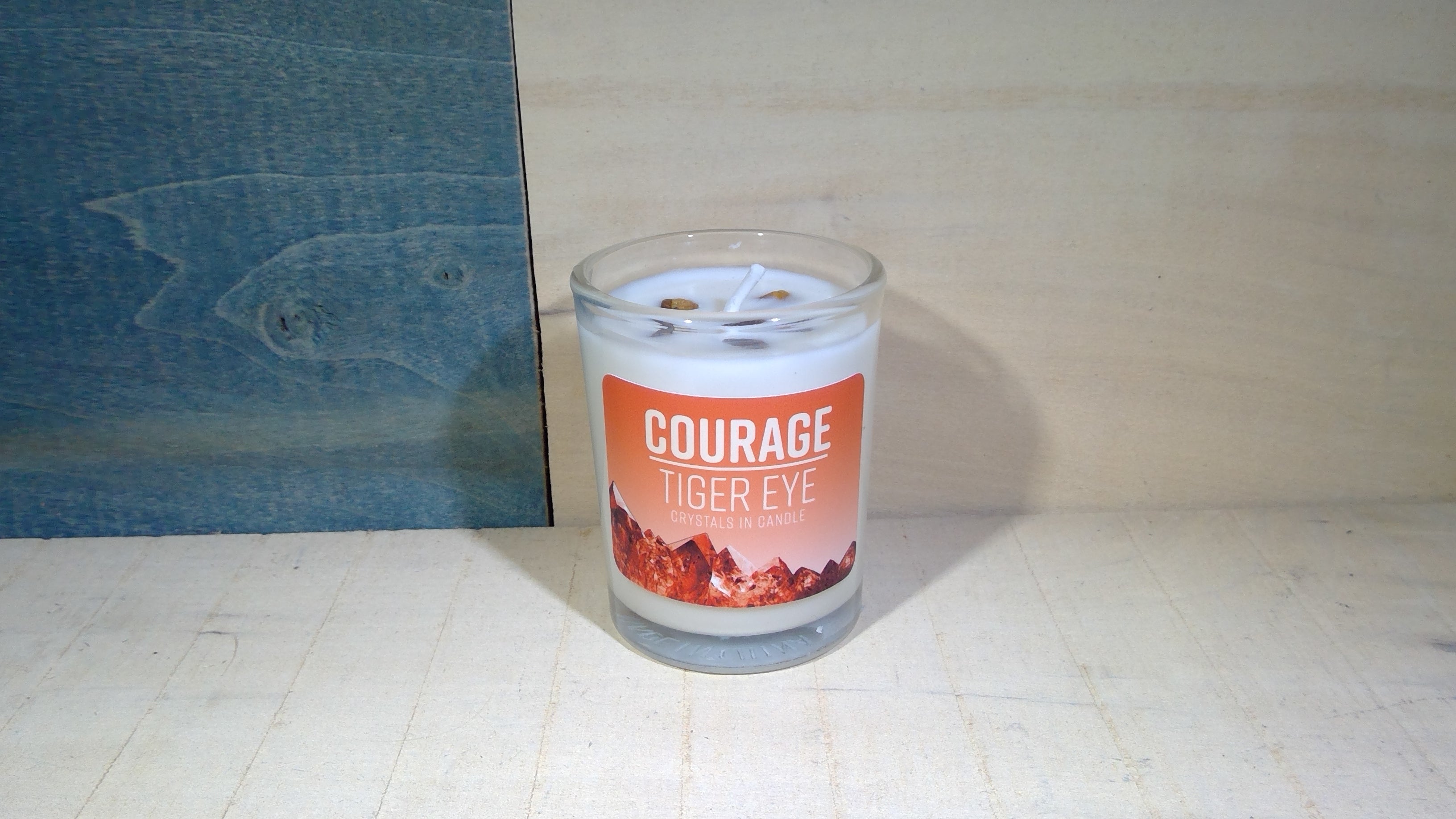 Candle - Courage Energy Stone Tiger's Eye-hotRAGS.com