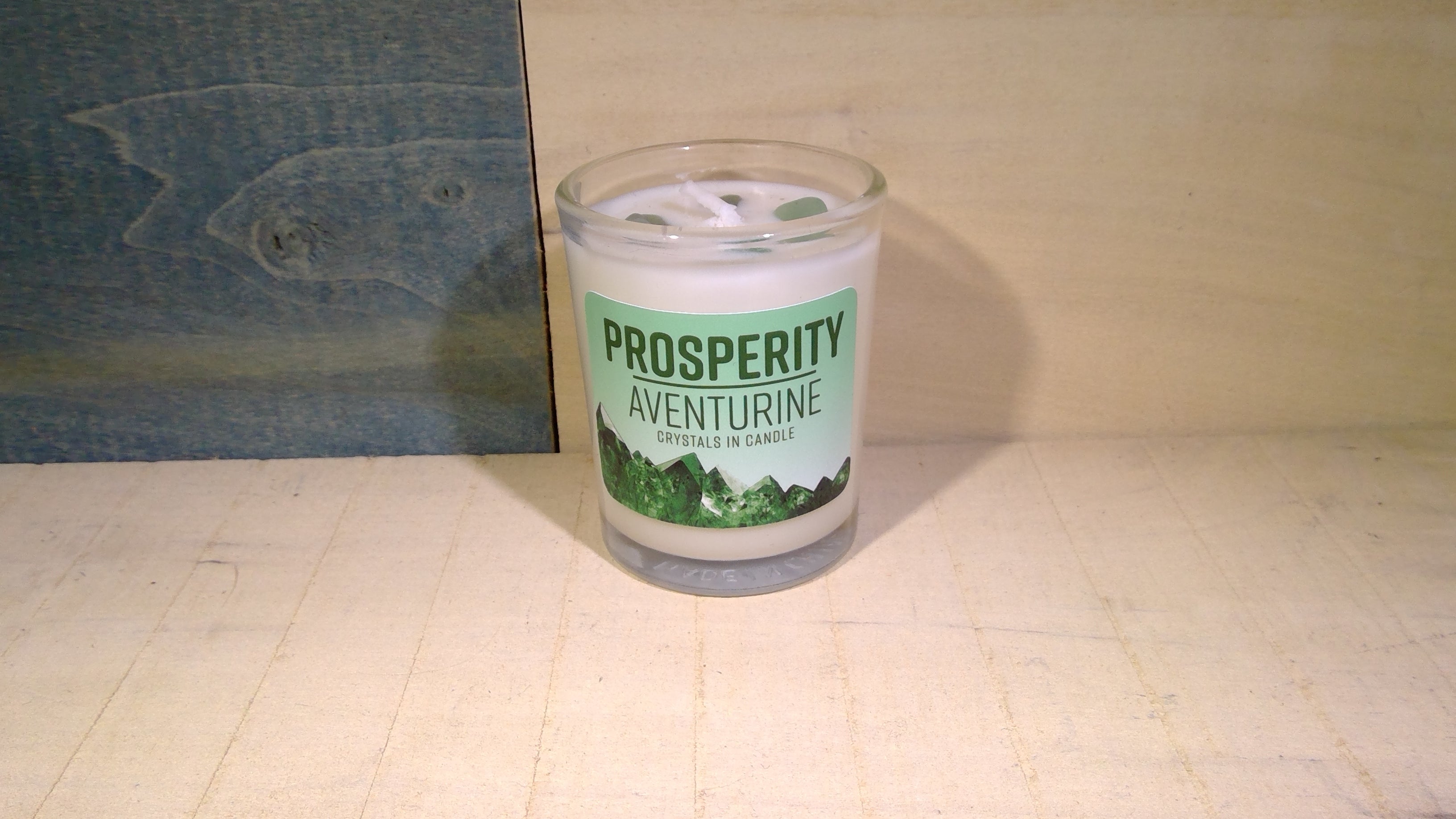 Candle - Prosperity Energy Stone Aventurine-hotRAGS.com