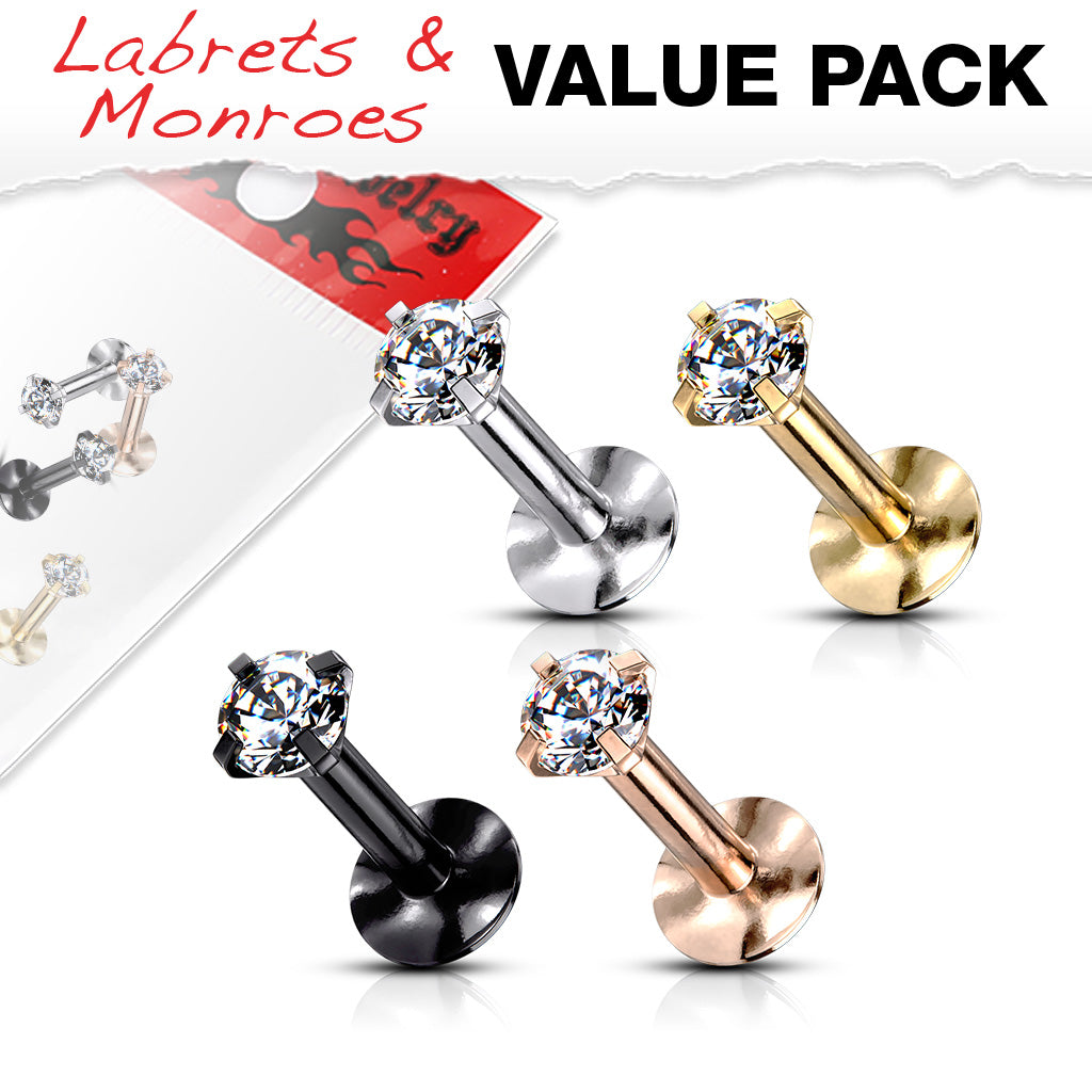 Labret - 4 Piece Value Pack - 16g 5/16-hotRAGS.com