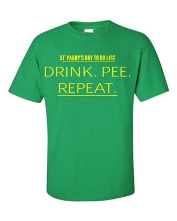 T Shirt Drink Pee Repeat St Patricks Day-hotRAGS.com