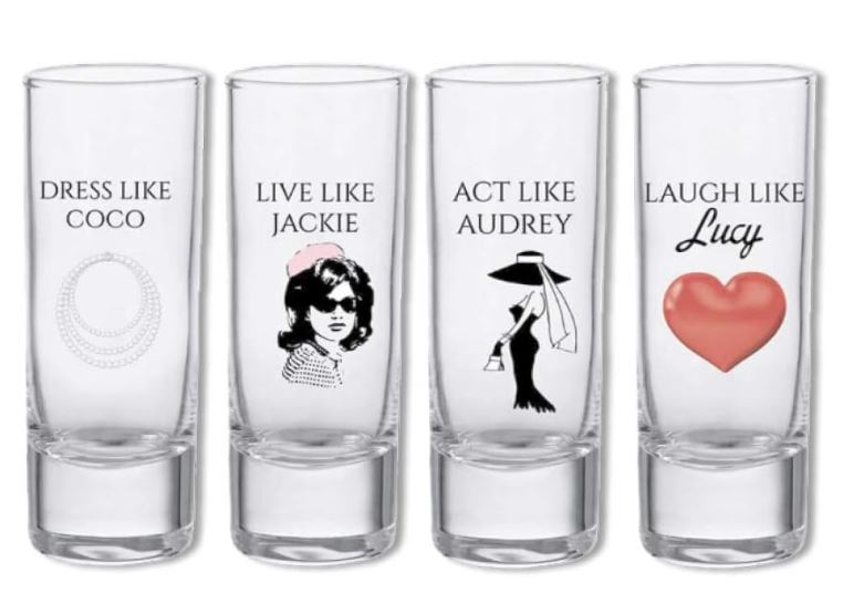 Shot Glass Set -Audrey Lucy, Coco, Jackie-hotRAGS.com