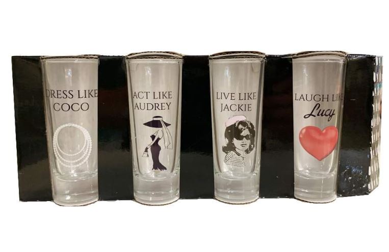 Shot Glass Set -Audrey Lucy, Coco, Jackie-hotRAGS.com