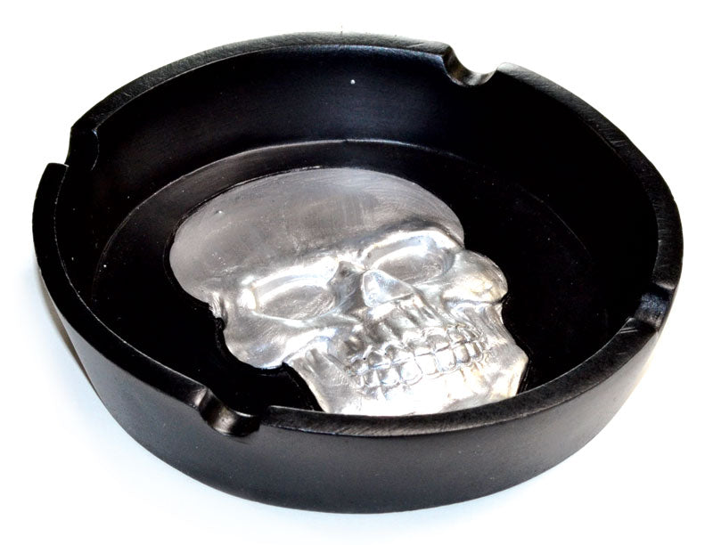 Ashtray Silver Skull-hotRAGS.com